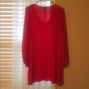 Express Red Shift Dress